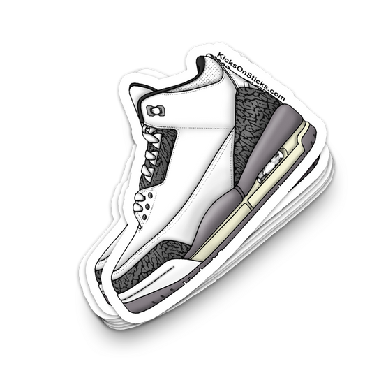 Jordan 3 "Cement Grey 2024" Sneaker Sticker