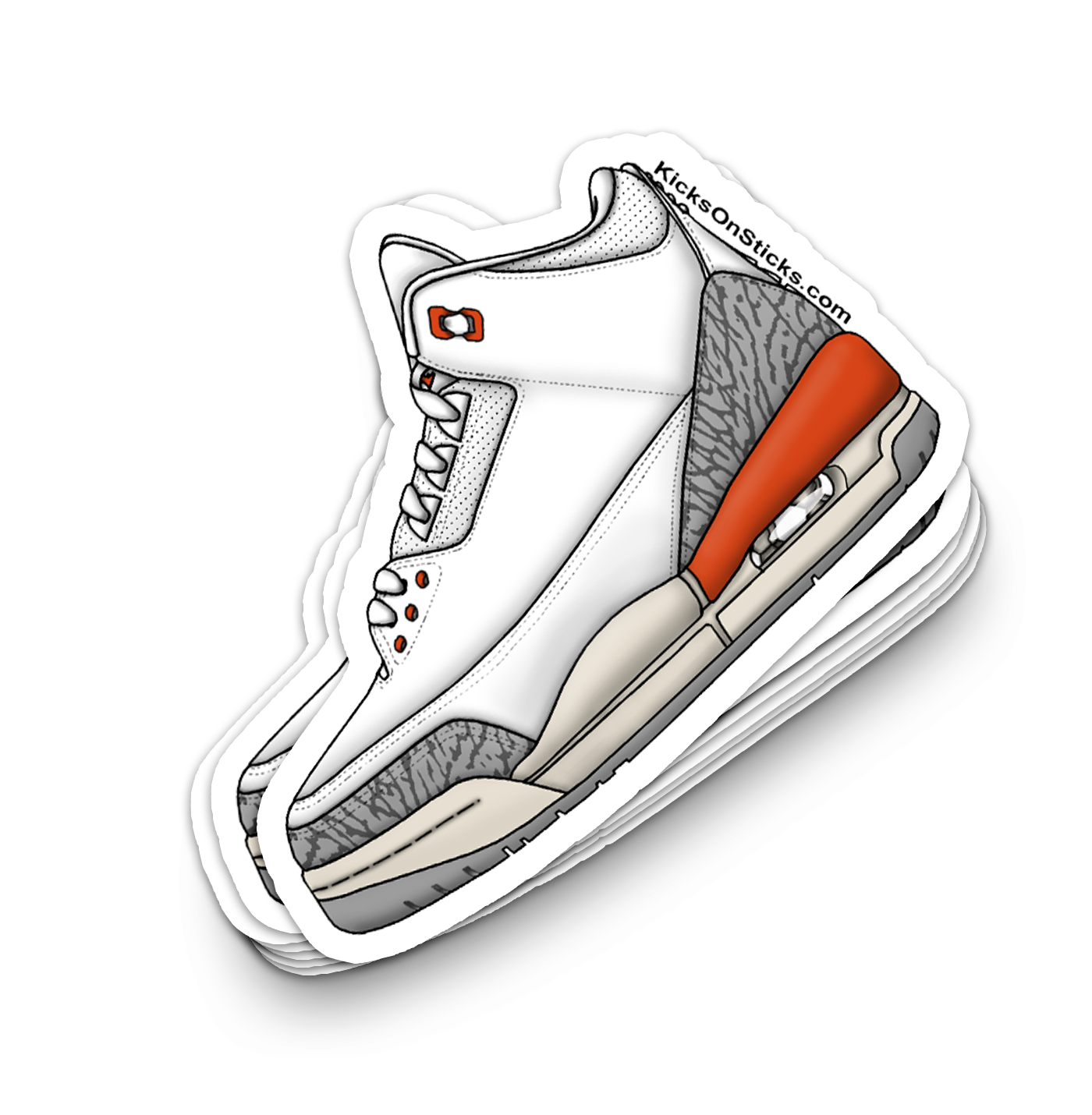 Jordan 3 "Georgia Peach" Sneaker Sticker