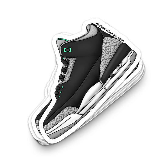 Jordan 3 "Green Glow" Sneaker Sticker