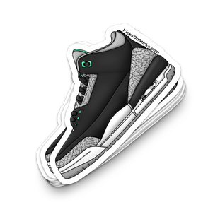 Jordan 3 "Green Glow" Sneaker Sticker