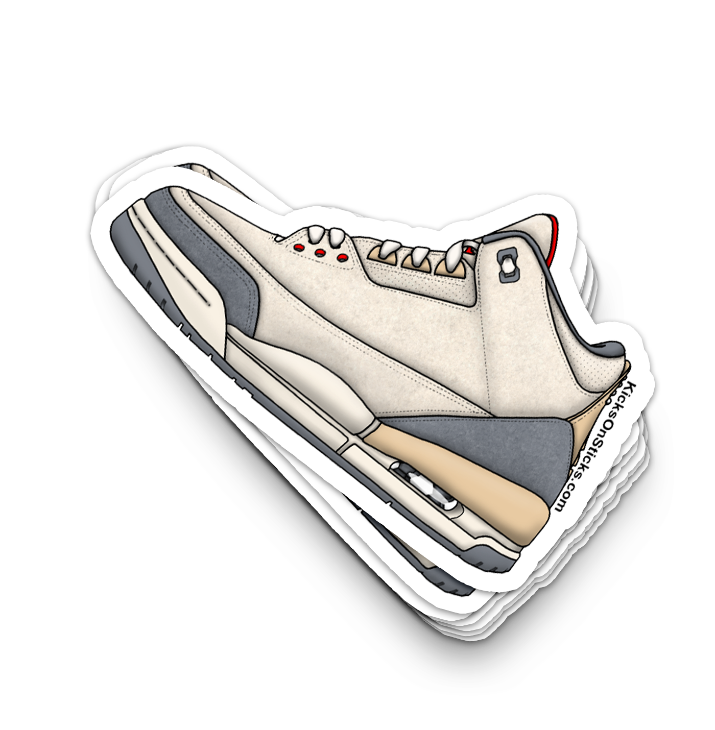 Jordan 3 "Muslin" Sneaker Sticker