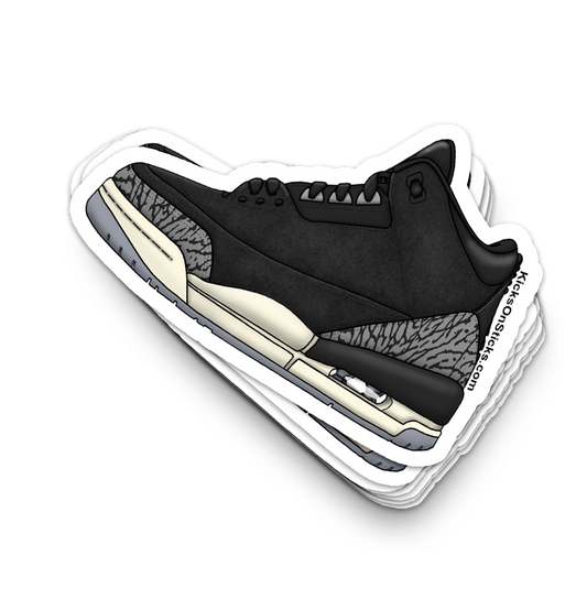 Jordan 3 "Off Noir Cement" Sneaker Stickers