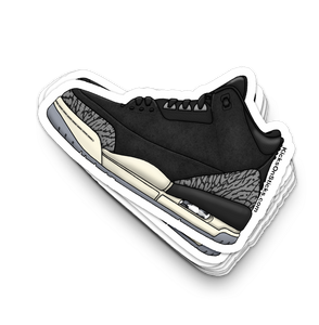 Jordan 3 "Off Noir Cement" Sneaker Stickers