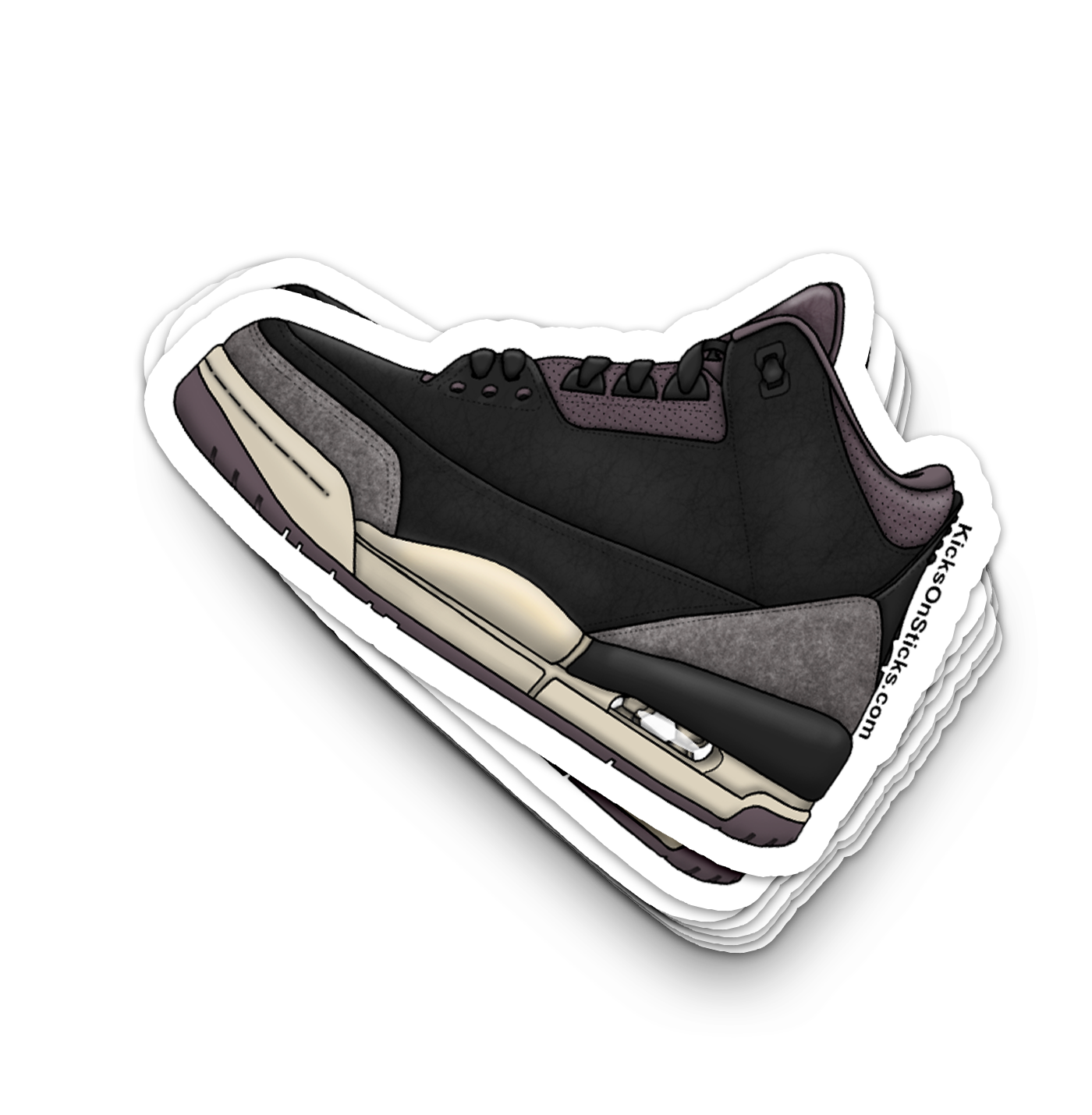 Jordan 3 "A Ma Maniere Black" Sneaker Sticker