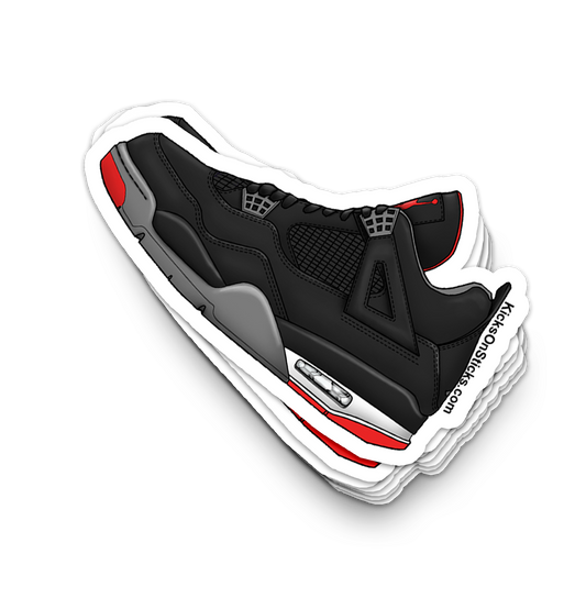 Jordan 4 "Bred" Sneaker Sticker