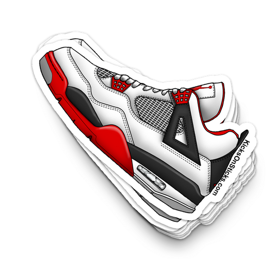 Jordan 4 "Fire Red" Sneaker Sticker