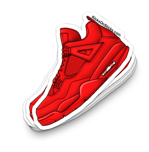 Jordan 4 "11LAb4" Red Sneaker Sticker