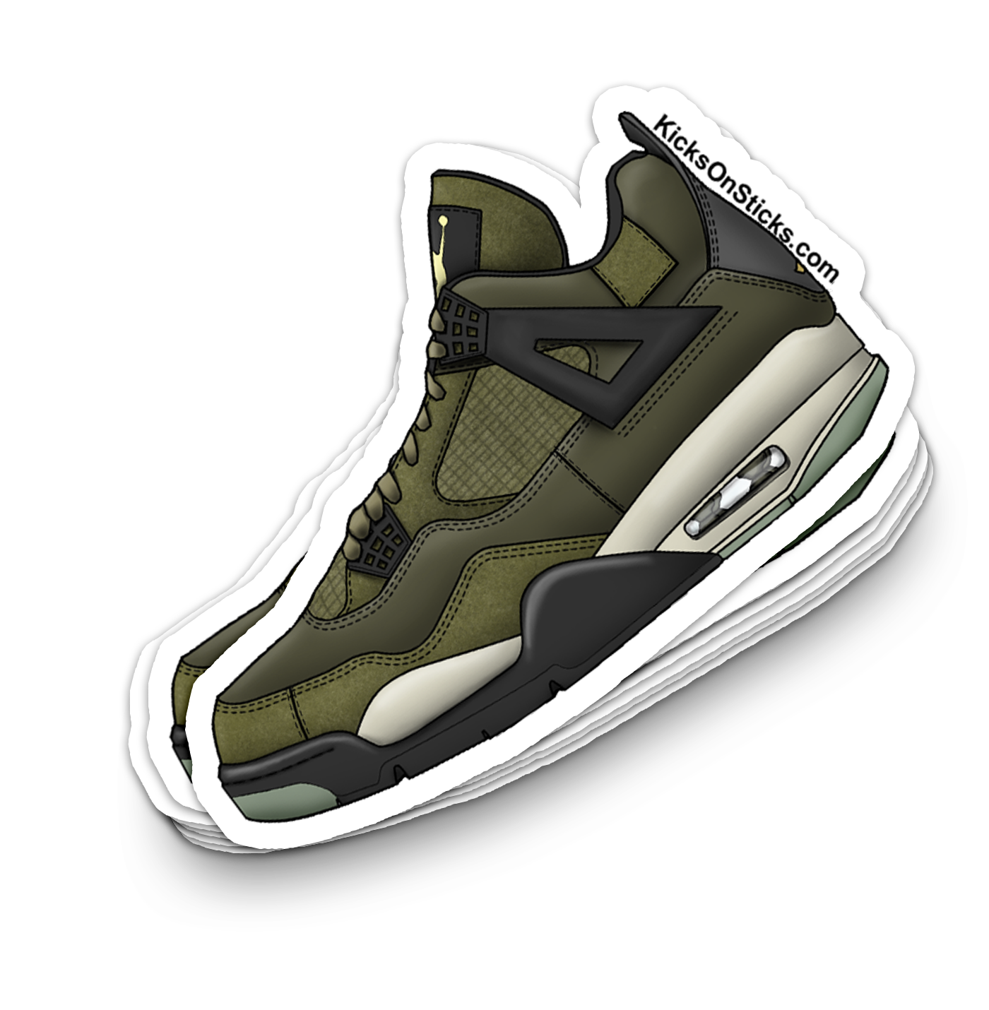 Jordan 4 "Olive Craft" Sneaker Sticker