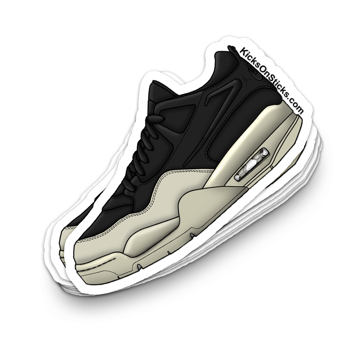 Jordan 4 RM "Black Light Bone" Sneaker Sticker