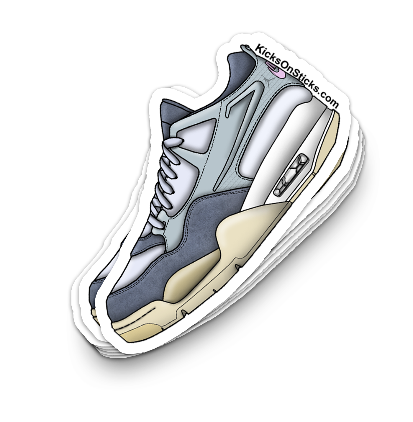Jordan 4 RM "Diffused Blue" Sneaker Sticker