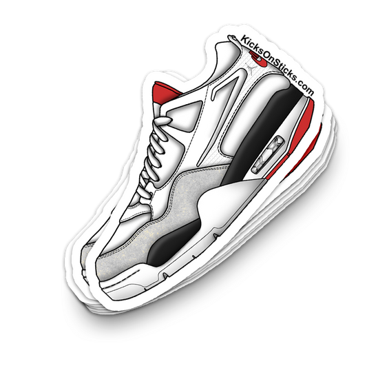 Jordan 4 RM "White Fire Red" Sneaker Sticker