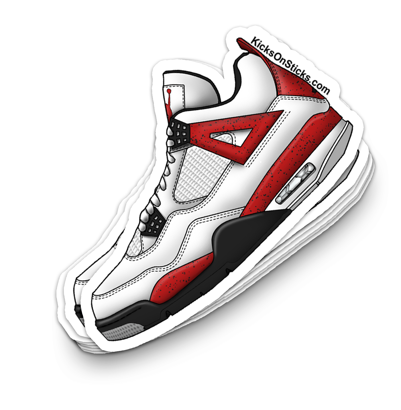 Jordan 4 "Red Cement" Sneaker Sticker