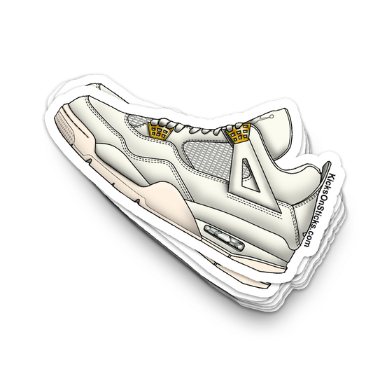Jordan 4 "White Gold" Sneaker Sticker