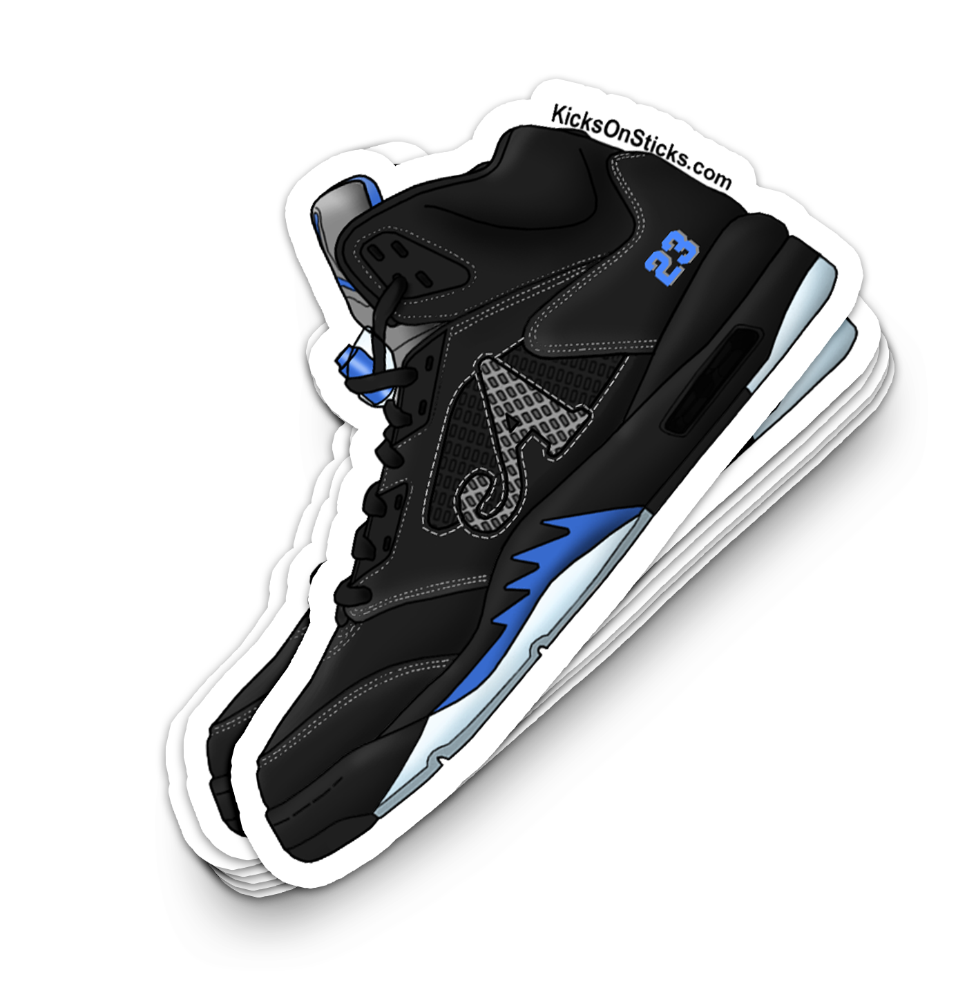 Jordan 5 "Awake Black Blue" Sneaker Sticker