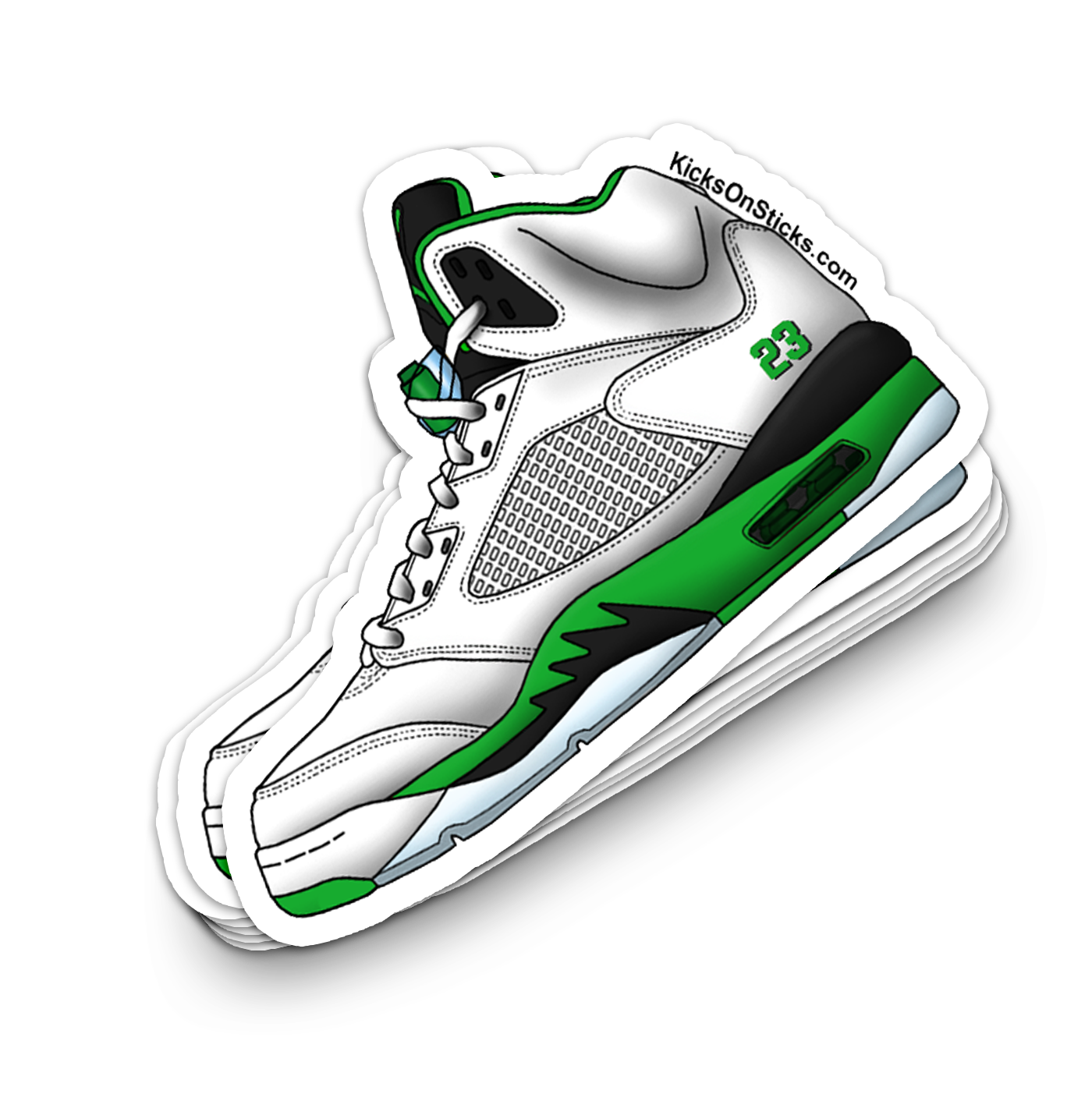 Jordan 5 "Lucky Green" Sneaker Sticker