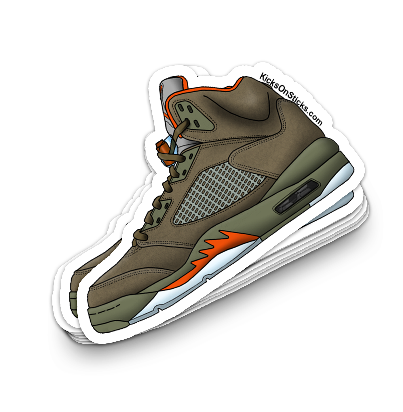 Jordan 5 "Olive" Sneaker Sticker