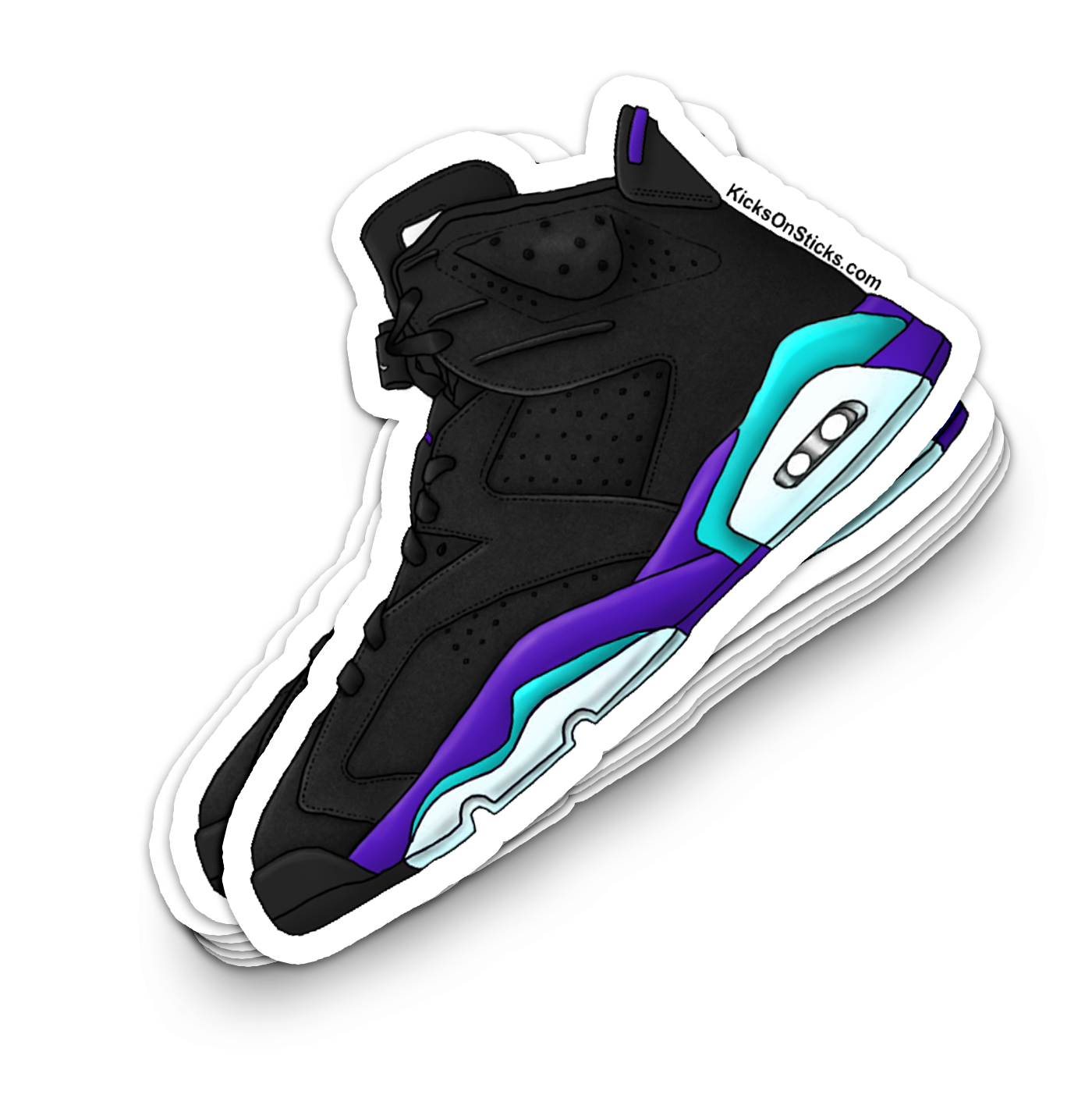 Jordan 6 "Black Grape" Sneaker Sticker
