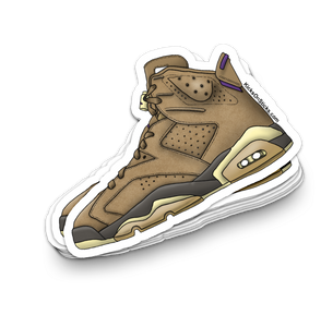 Jordan 6 "Brown Kelp" Sneaker Sticker