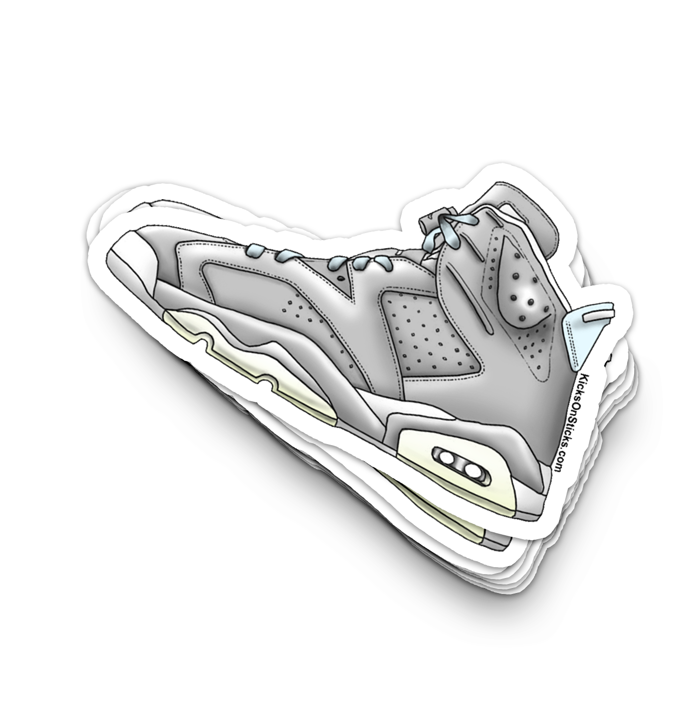 Jordan 6 "PSG Metallic Silver" Sneaker Sticker