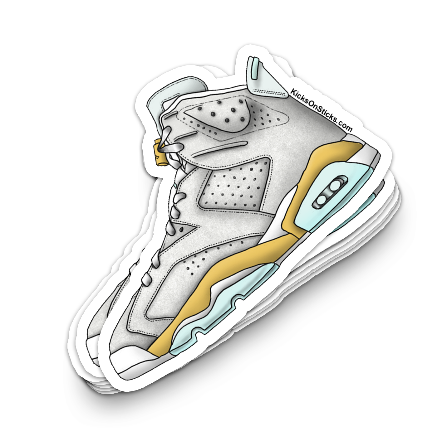 Jordan 6 "Pearl" Sneaker Sticker