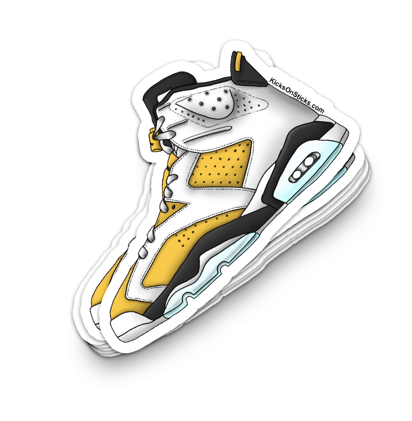 Jordan 6 "Yellow Ochre" Sneaker Sticker