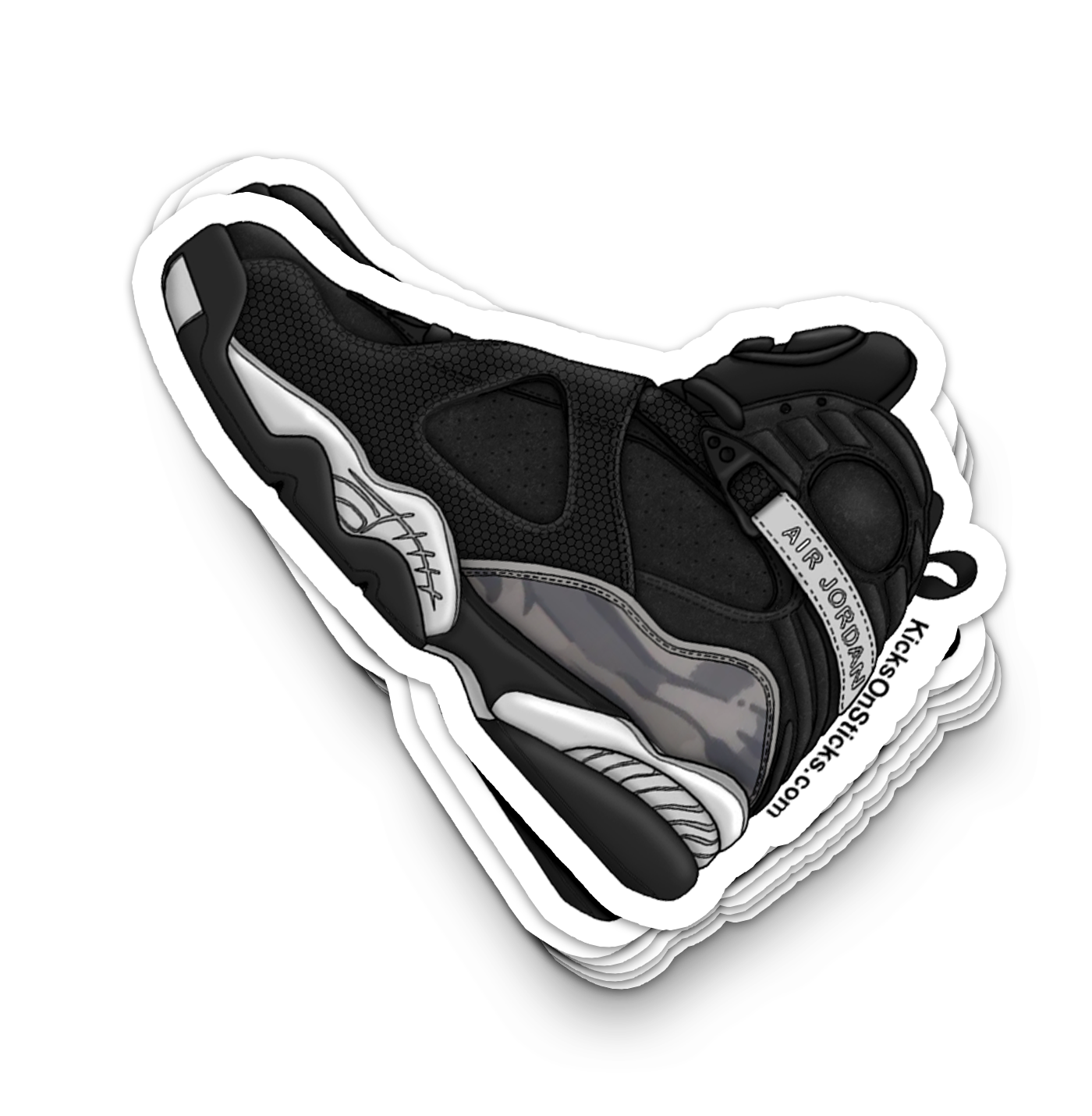 Jordan 8 "Winterized Gunsmoke" Sneaker Sticker
