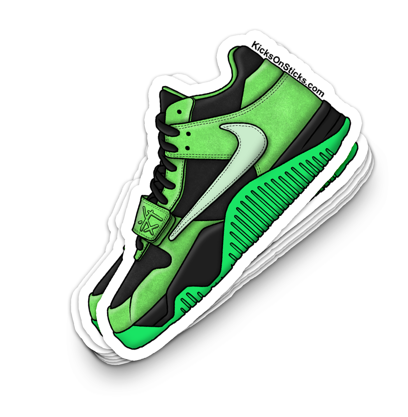 Jumpman Jack "Green Spark" Sneaker Sticker