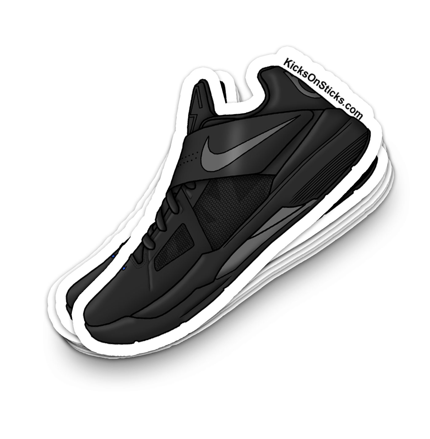KD 4 "Black Grey" Sneaker Sticker