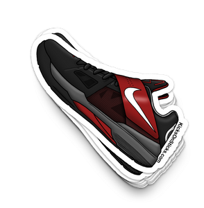 KD 4 "Black White Varsity Red" Sneaker Sticker