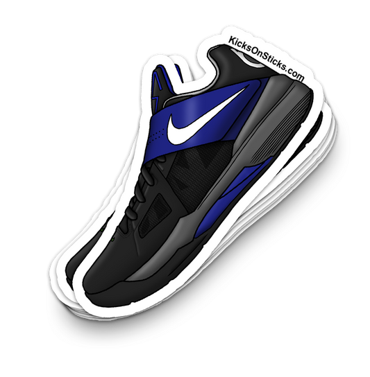 KD 4 "Black White Varsity Royal" Sneaker Sticker