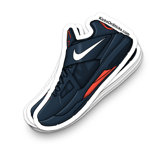 KD 4 "Midnight Navy Team Red" Sneaker Sticker