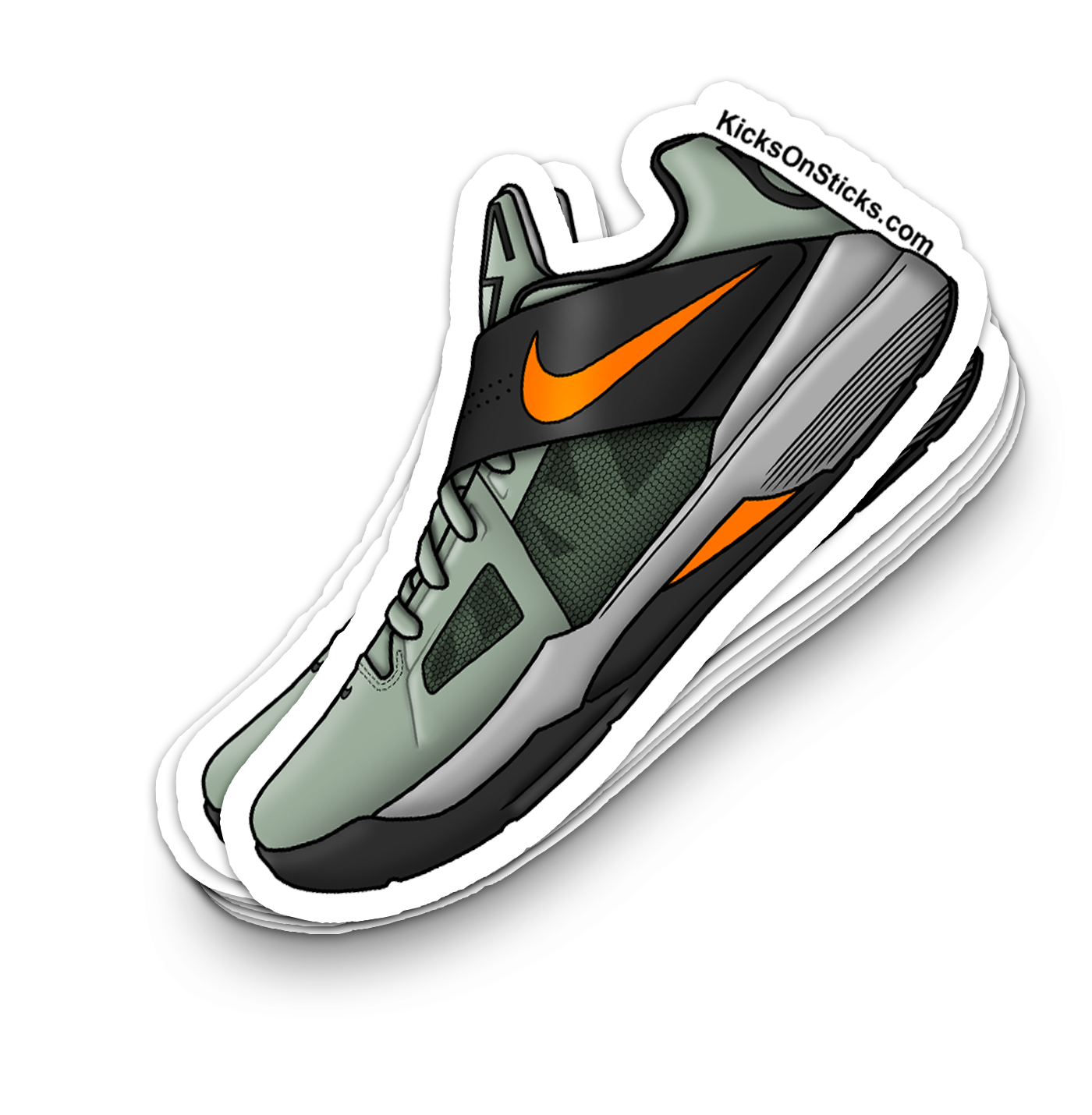 KD 4 "UNDFTD" Sneaker Sticker