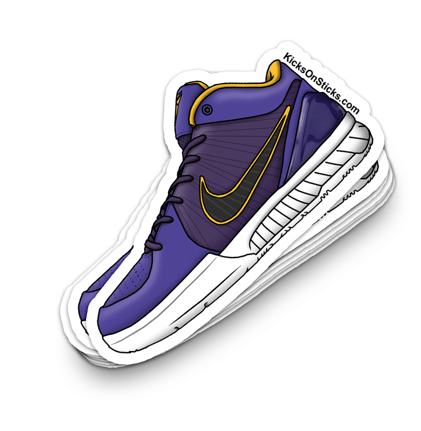 Kobe 4 "UNDFTD Court Purple" Sneaker Sticker
