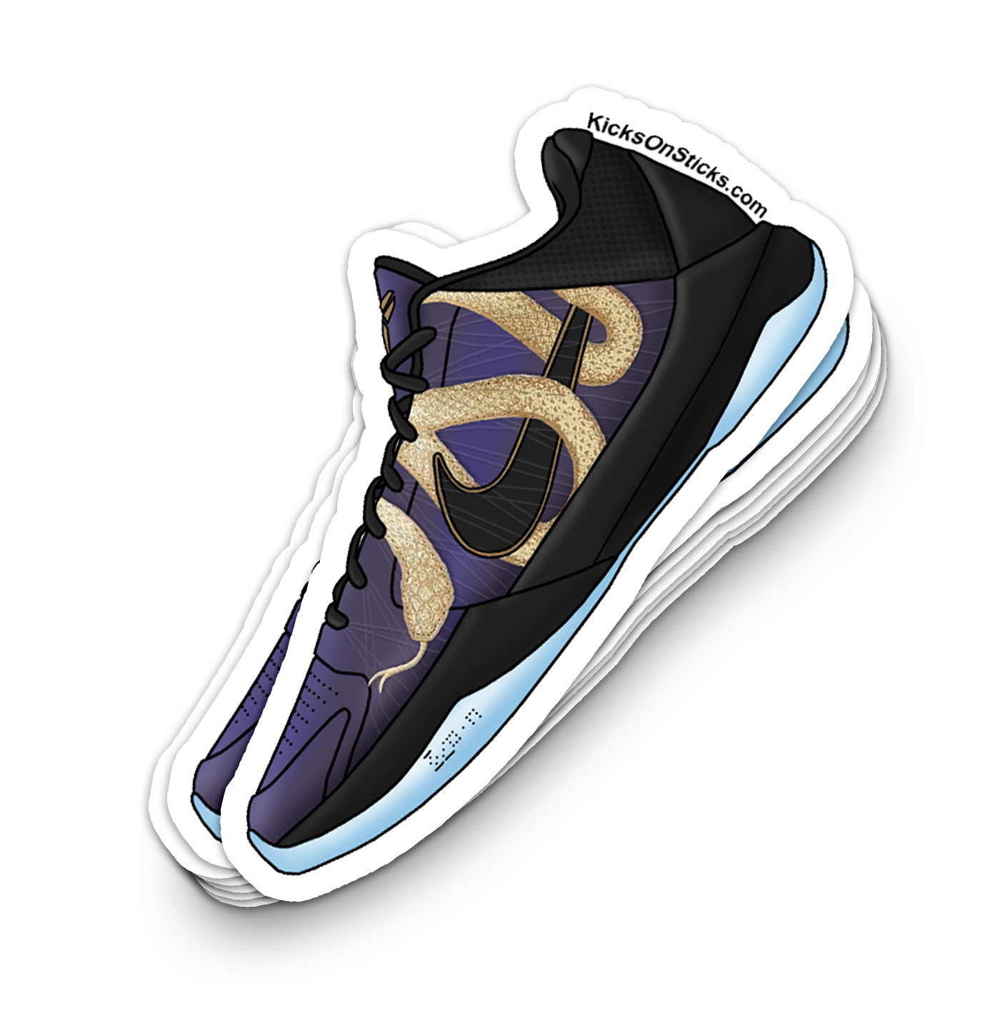 Kobe 5 "Year of the Mamba Eggplant" Sneaker Sticker