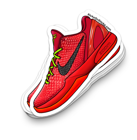 Kobe 6 "Reverse Grinch" Sneaker Sticker
