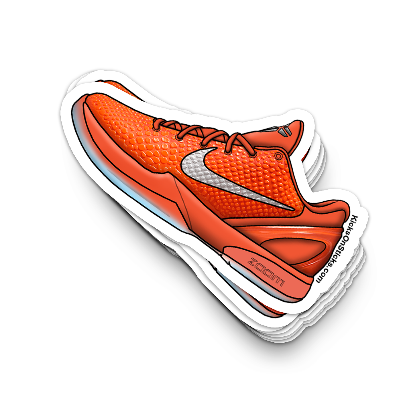 Kobe 6 "Total Orange" Sneaker Sticker