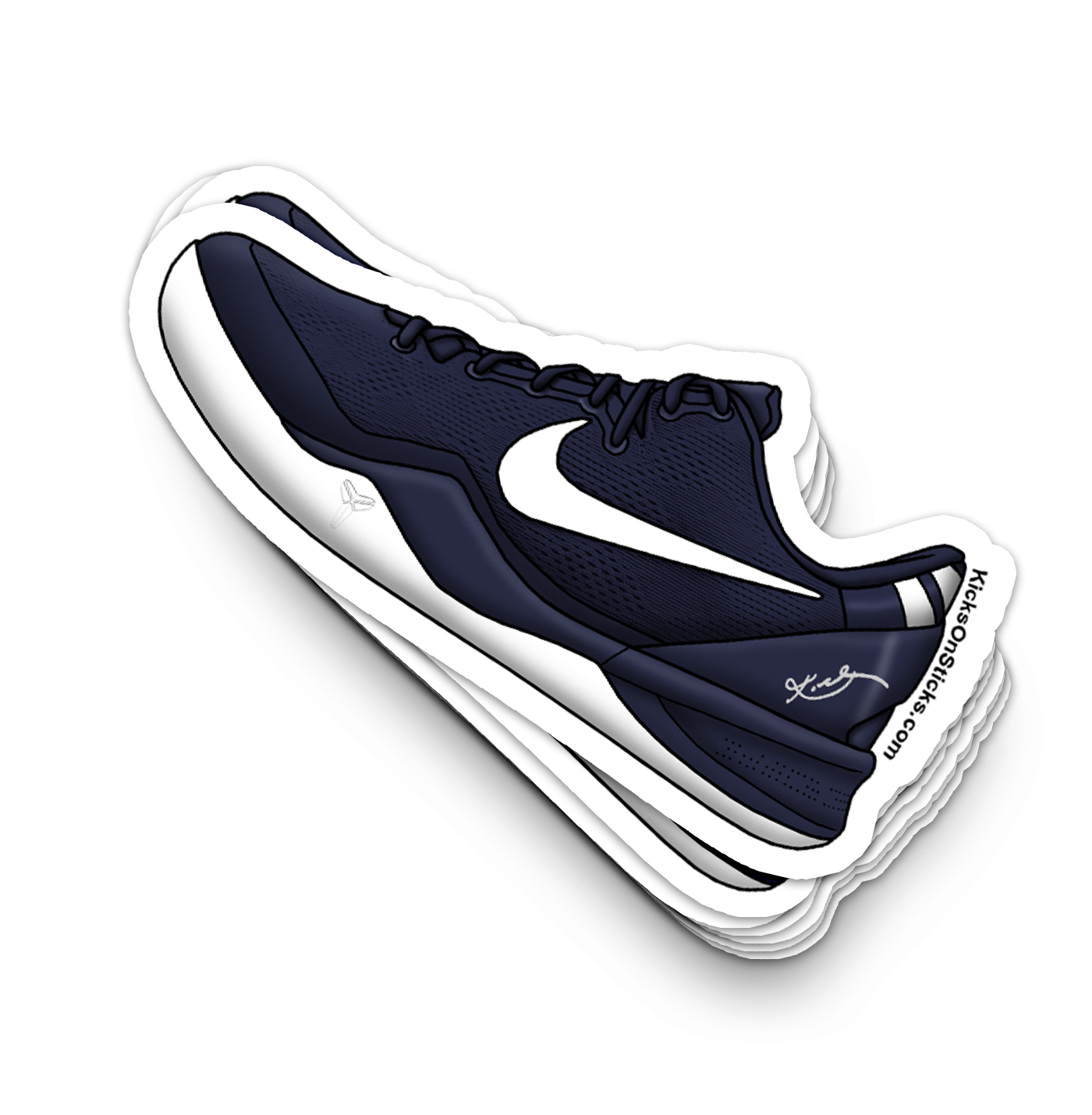 Kobe 8 "College Navy" Sneaker Sticker