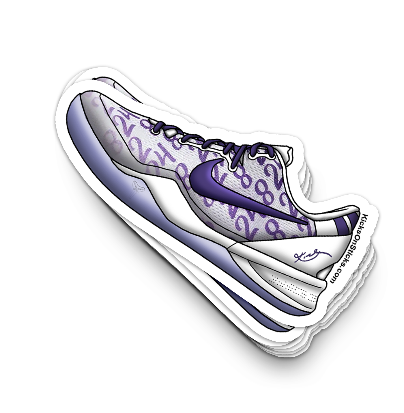 Kobe 8 "Court Purple" Sneaker Sticker