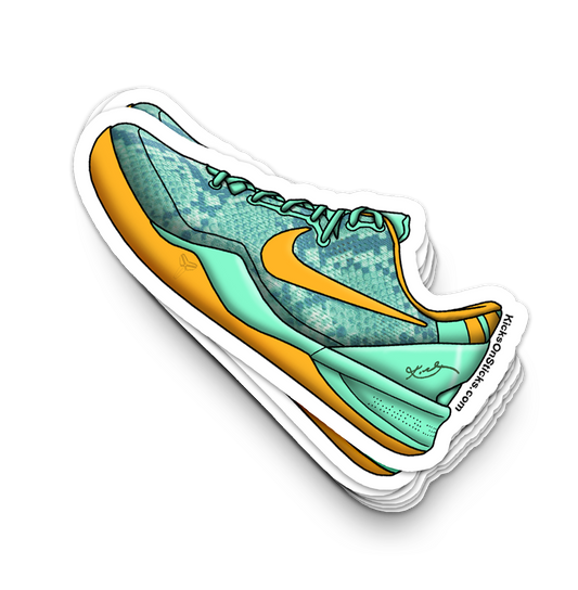 Kobe 8 "Green Glow Laser Orange" Sneaker Sticker