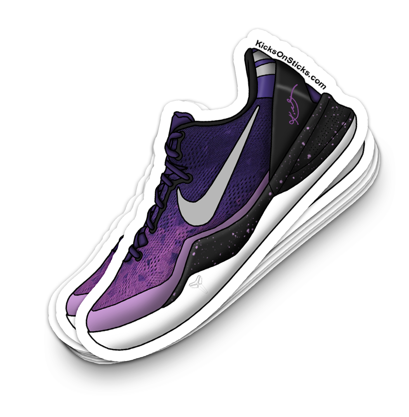 Kobe 8 "Purple Platinum" Sneaker Sticker