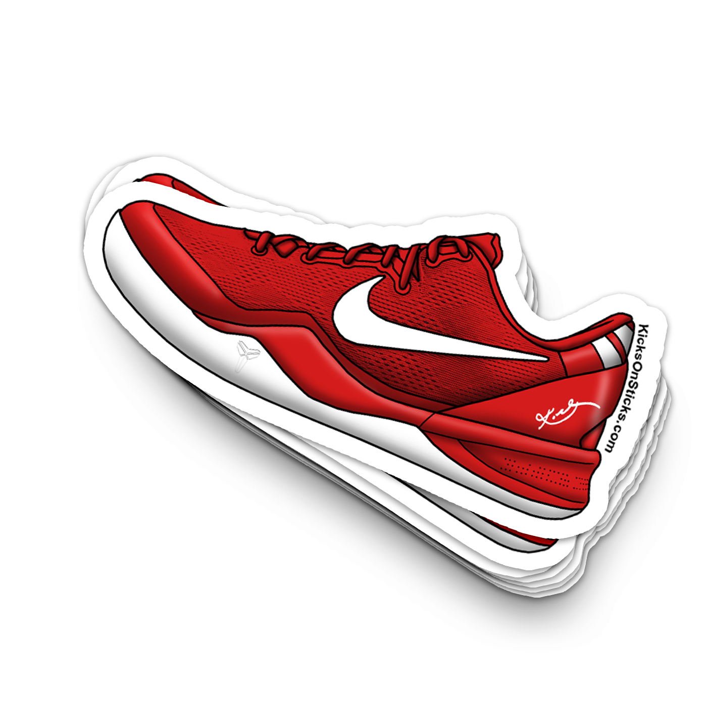 Kobe 8 "University Red" Sneaker Sticker