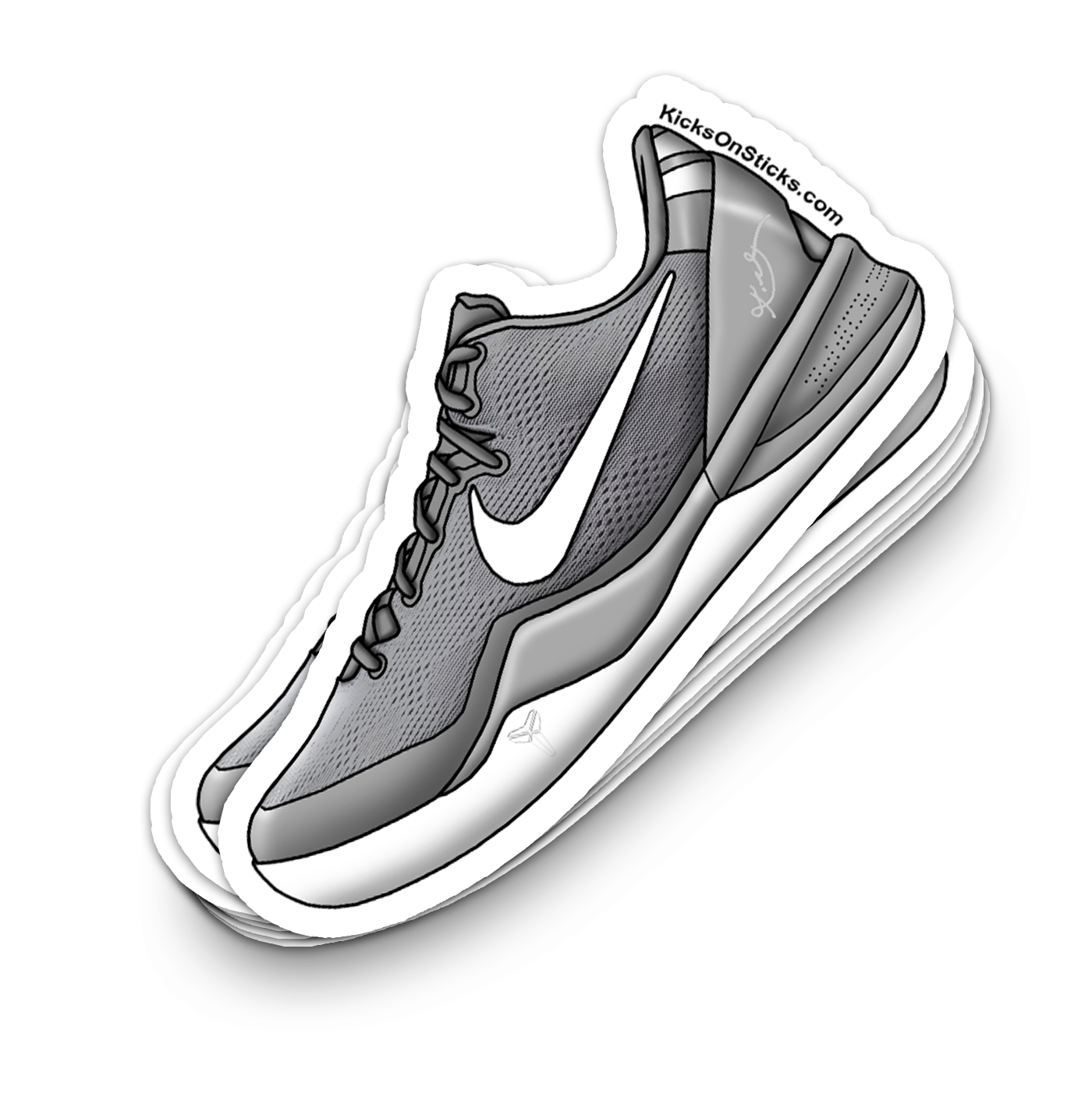 Kobe 8 "Wolf Grey" Sneaker Sticker