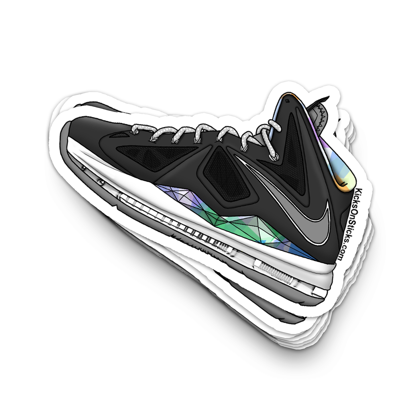 Lebron 10 "Prism" Sneaker Sticker