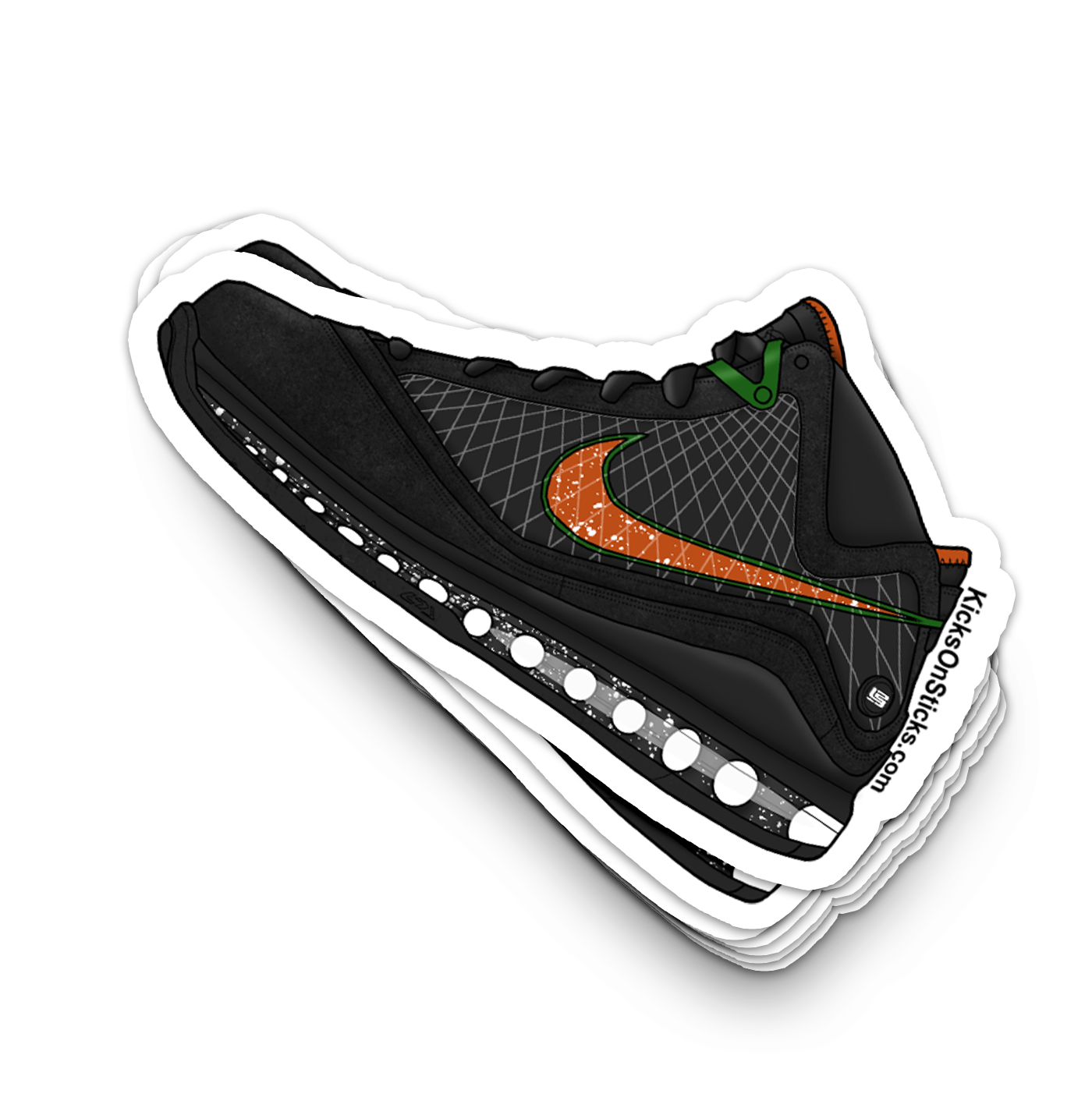 Lebron 7 "FAMU Black" Sneaker Sticker