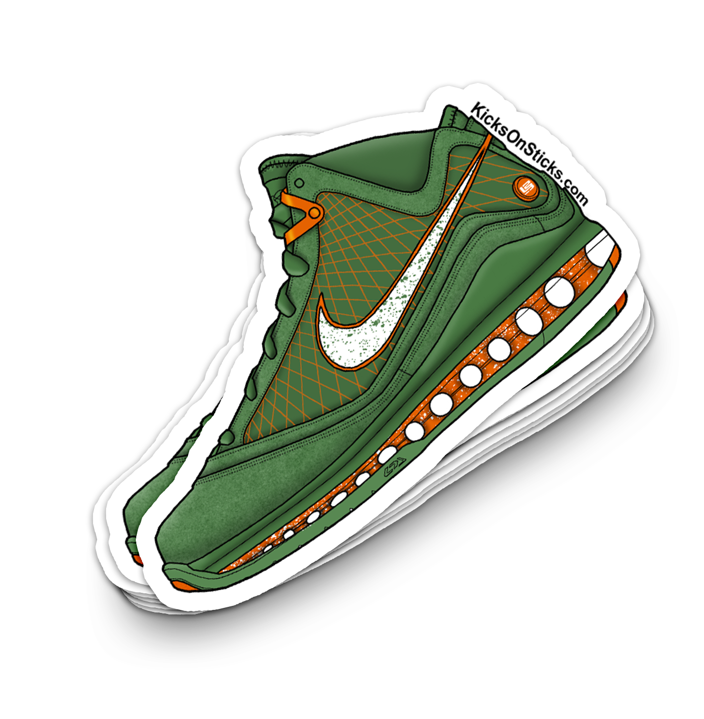 Lebron 7 "FAMU Green" Sneaker Sticker