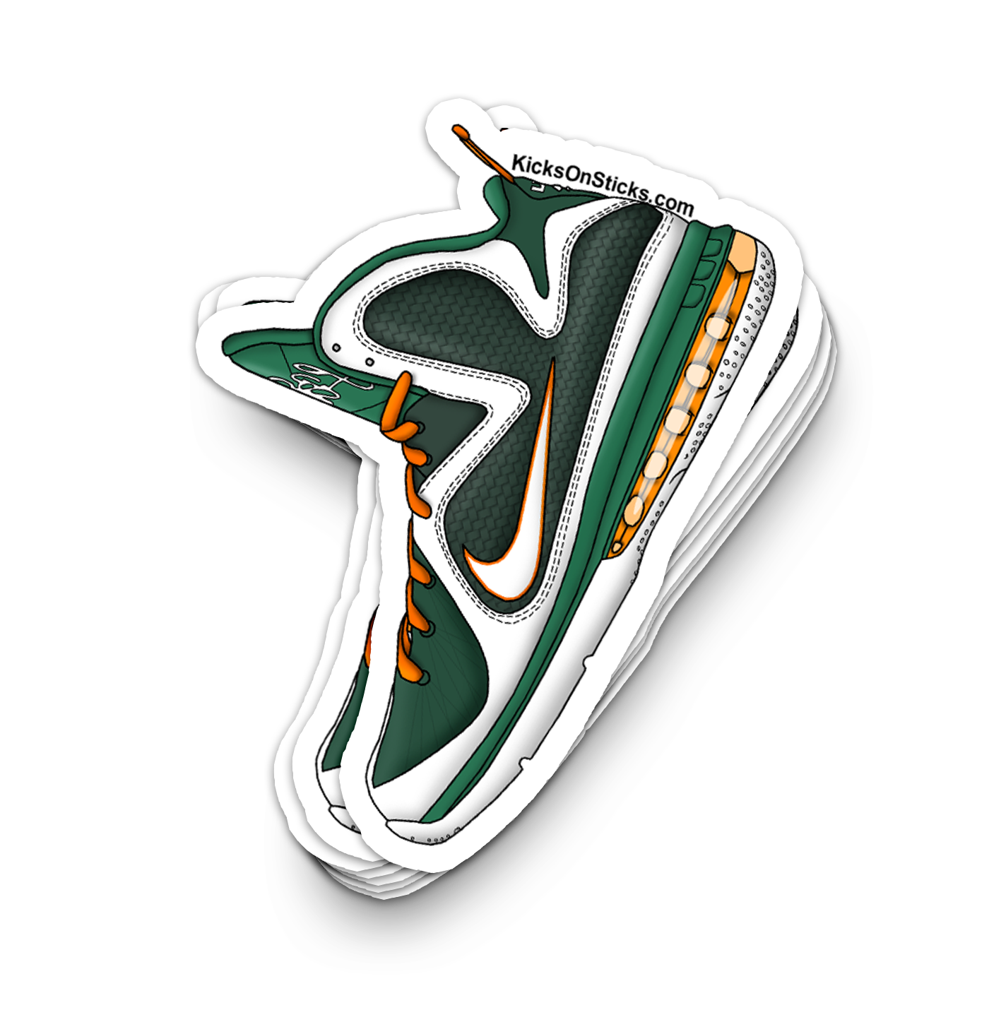 Lebron 9 "Miami Hurricanes" Sneaker Sticker