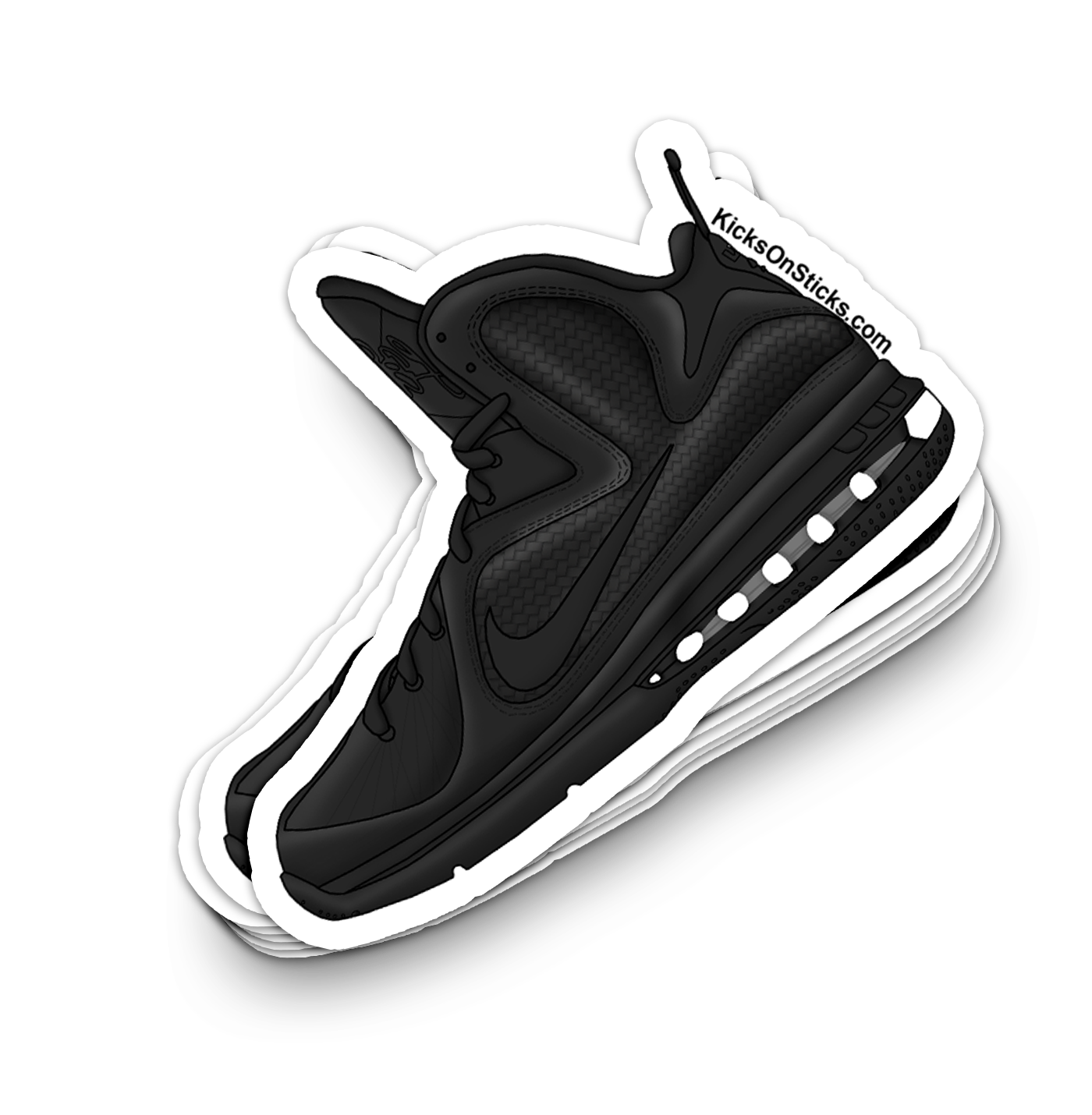Lebron 9 "Triple Black" Sneaker Sticker