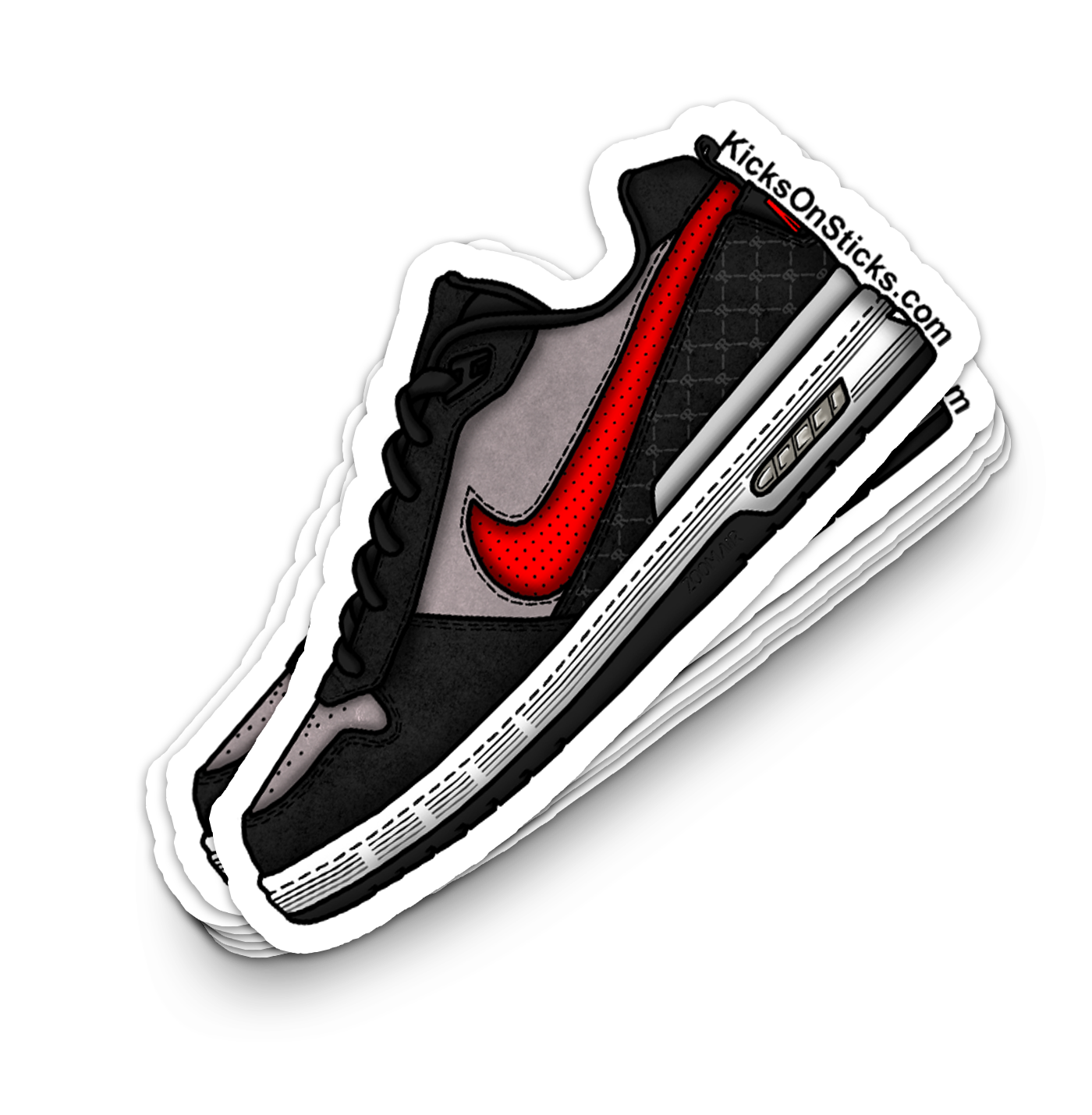 P Rod Zoom 1 "Bred" Sneaker Sticker