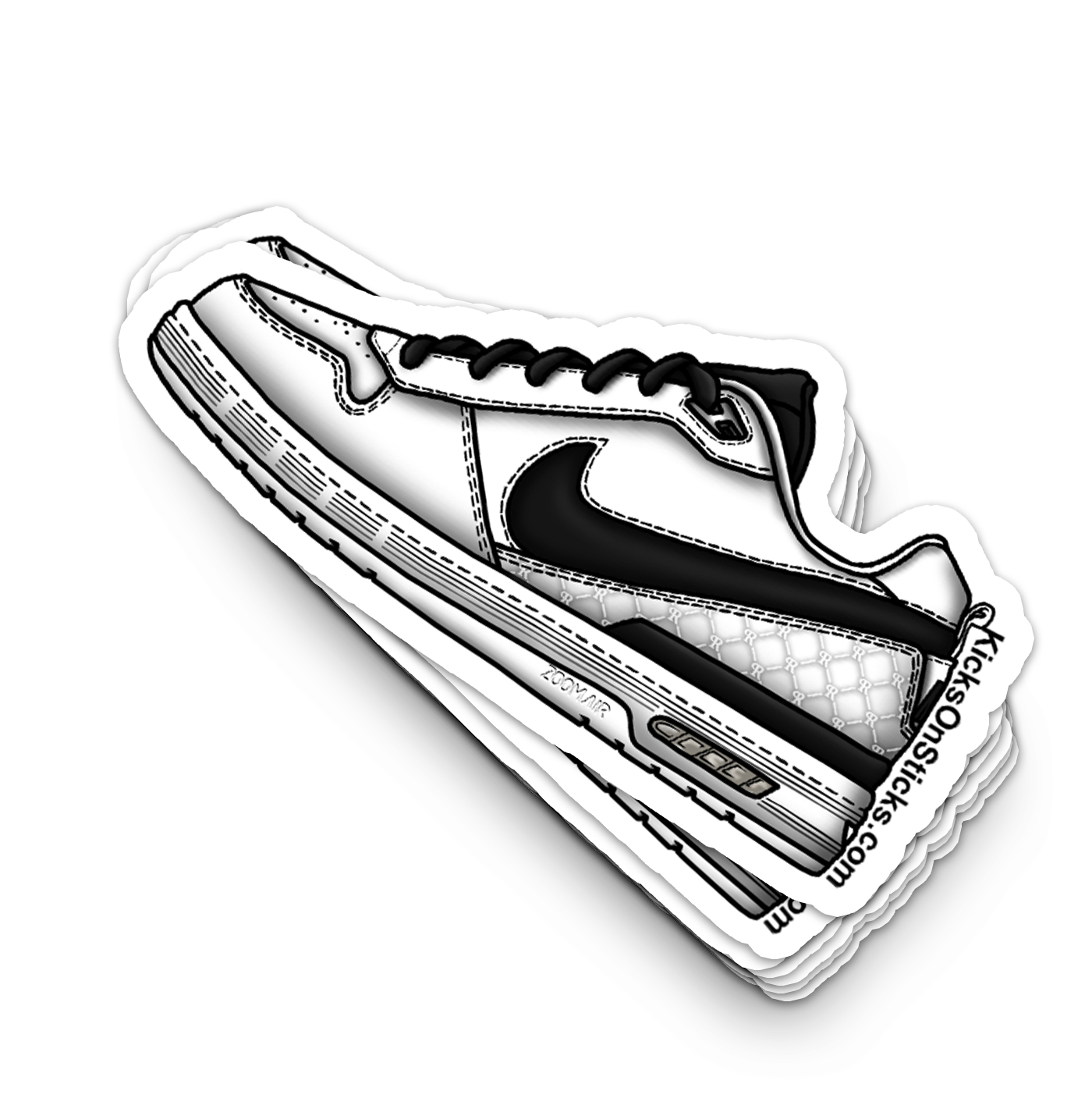 P Rod Zoom 1 "OG White Black" Sneaker Sticker