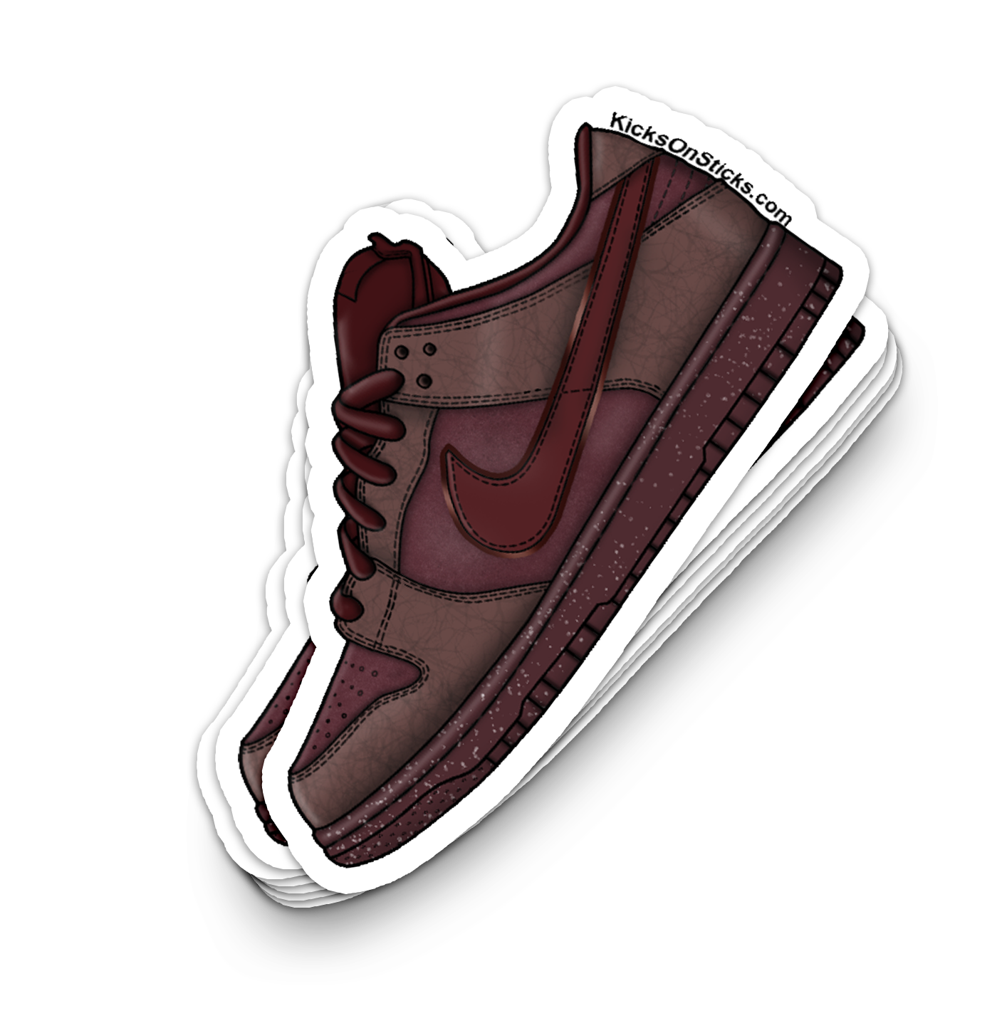 SB Dunk Low "City of Love Burgundy" Sneaker Sticker